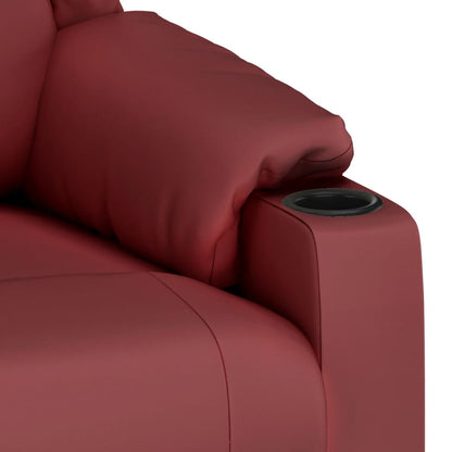 vidaXL Recliner Chair Wine Red Faux Leather