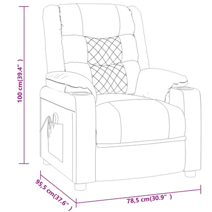 vidaXL Recliner Chair Wine Red Faux Leather