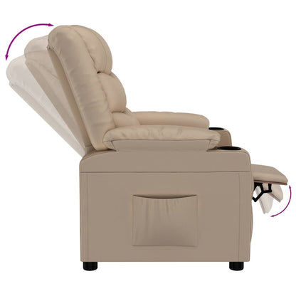 vidaXL Recliner Chair Cappuccino Faux Leather