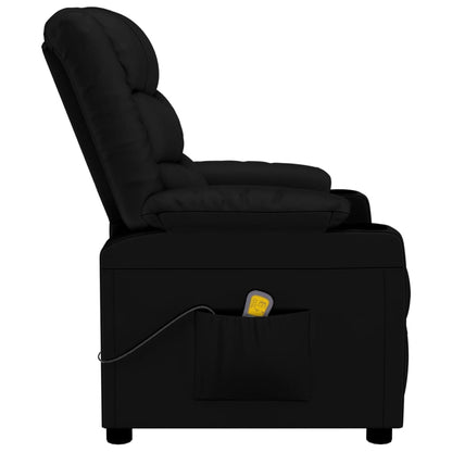 vidaXL Massage Chair Black Faux Leather