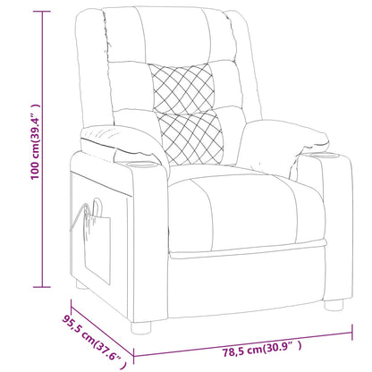 vidaXL Massage Chair Black Faux Leather