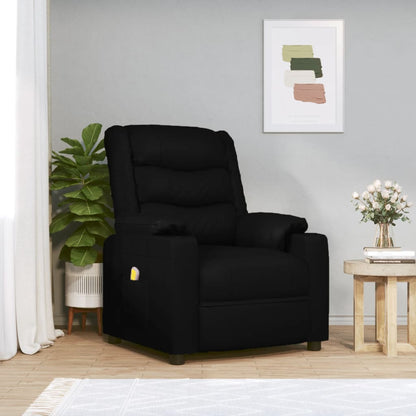 vidaXL Massage Chair Black Faux Leather