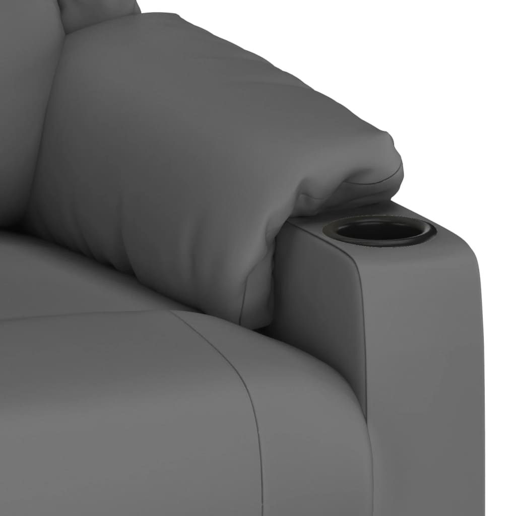 vidaXL Massage Chair Grey Faux Leather