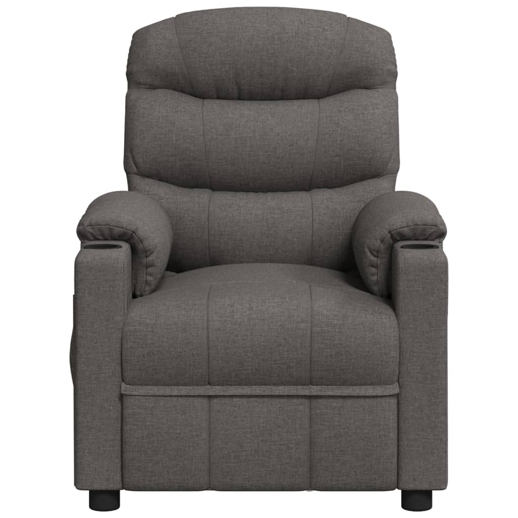 vidaXL Recliner Chair Dark Grey Fabric