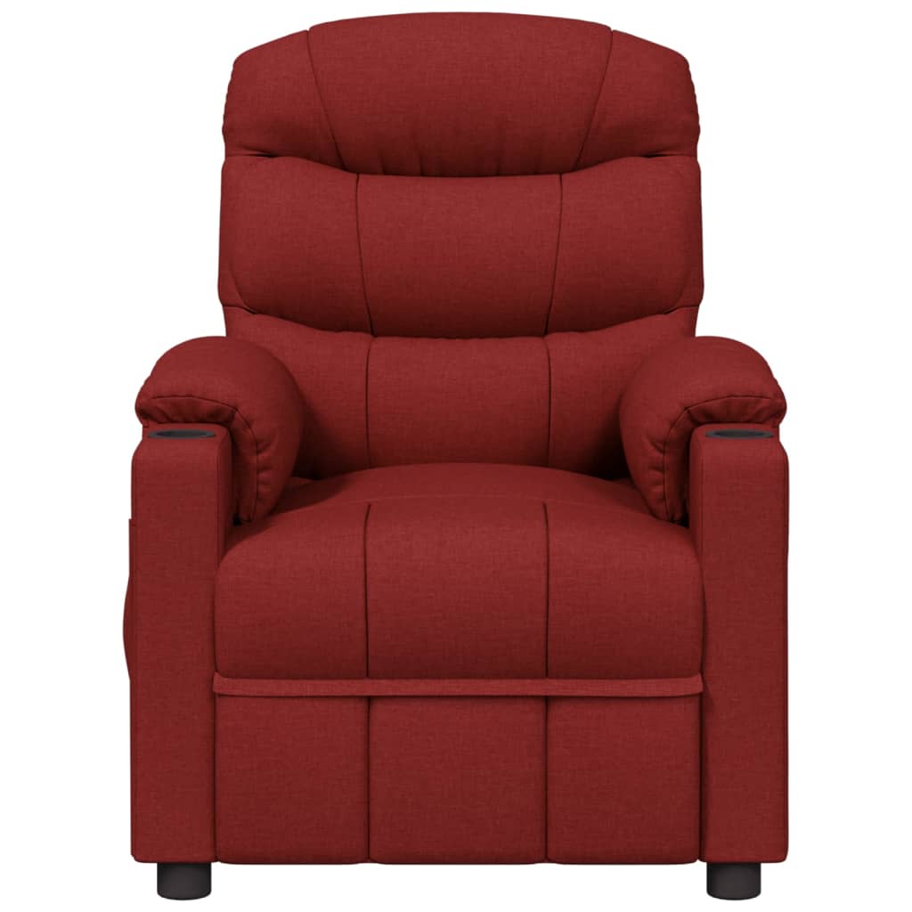 vidaXL Recliner Chair Wine Red Fabric