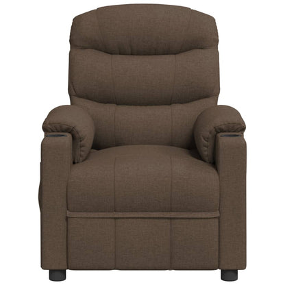 vidaXL Recliner Chair Brown Fabric