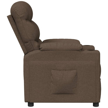 vidaXL Recliner Chair Brown Fabric