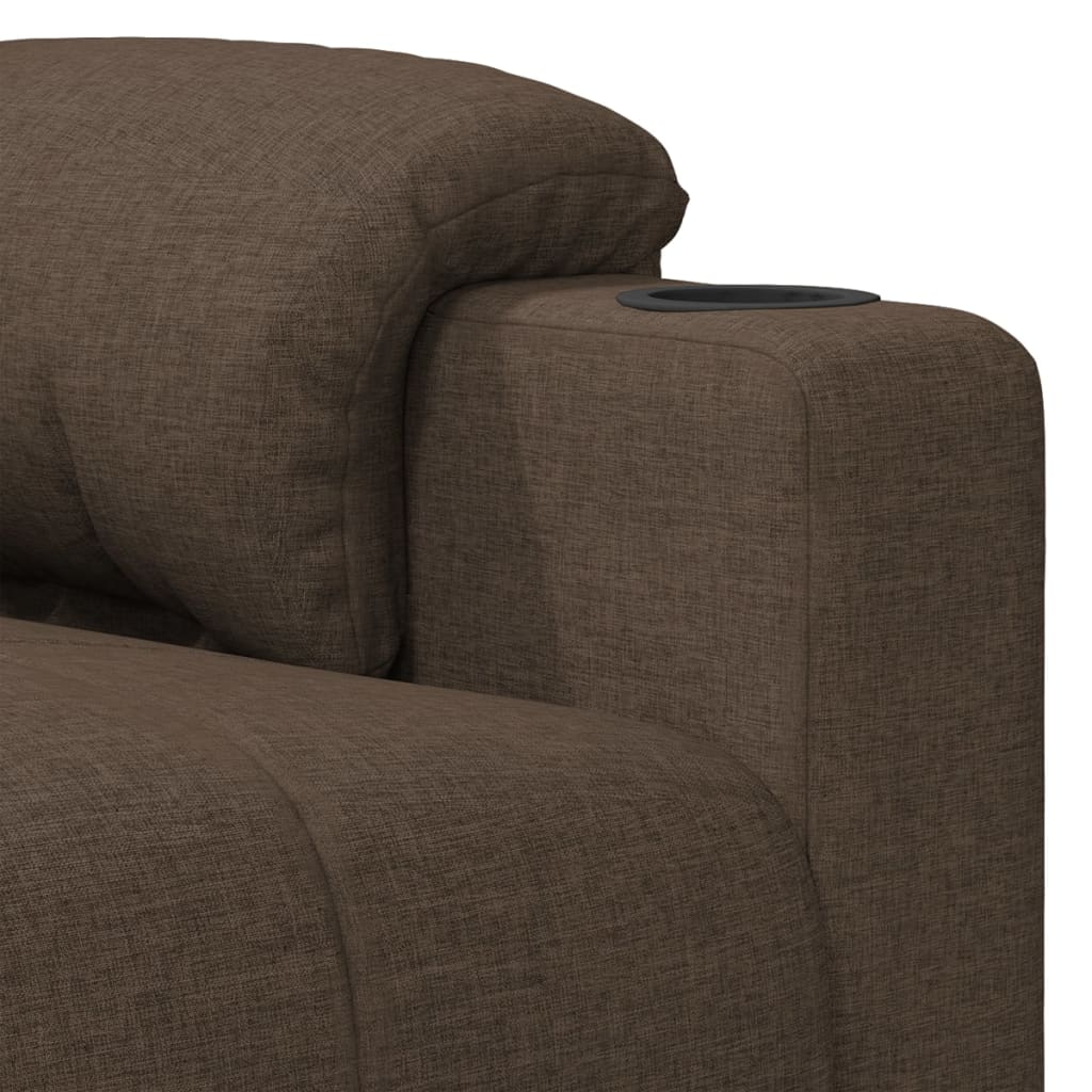 vidaXL Recliner Chair Brown Fabric