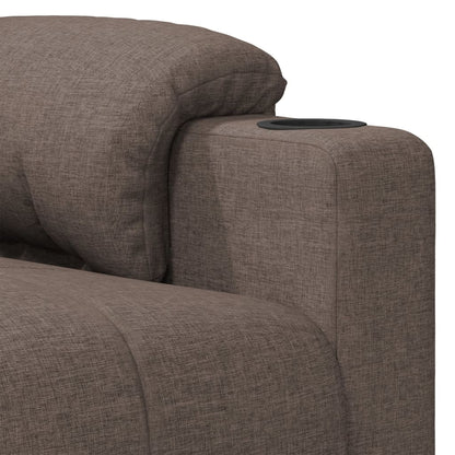 vidaXL Recliner Chair Taupe Fabric