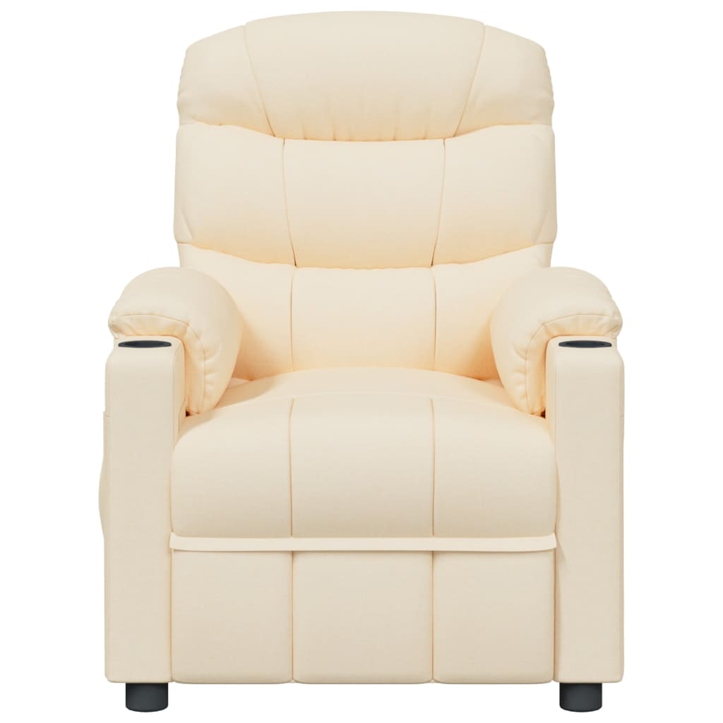 vidaXL Recliner Chair Cream Fabric