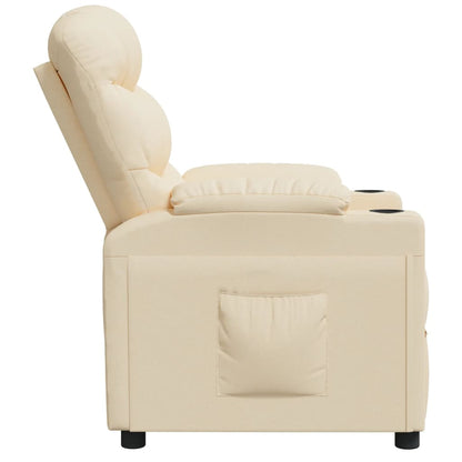 vidaXL Recliner Chair Cream Fabric