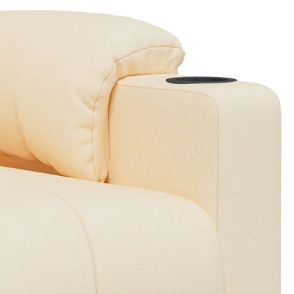 vidaXL Recliner Chair Cream Fabric