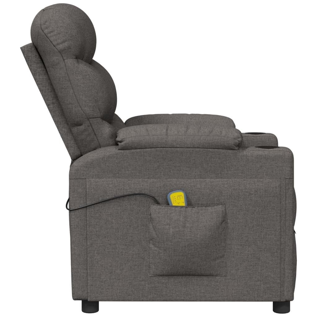 vidaXL Massage Chair Dark Grey Fabric