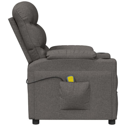 vidaXL Massage Chair Dark Grey Fabric