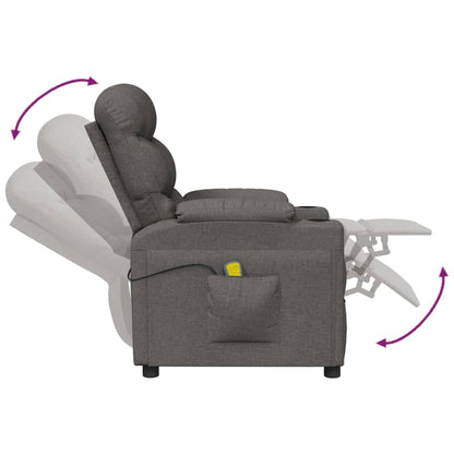 vidaXL Massage Chair Dark Grey Fabric