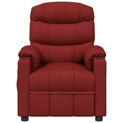 vidaXL Massage Chair Wine Red Fabric