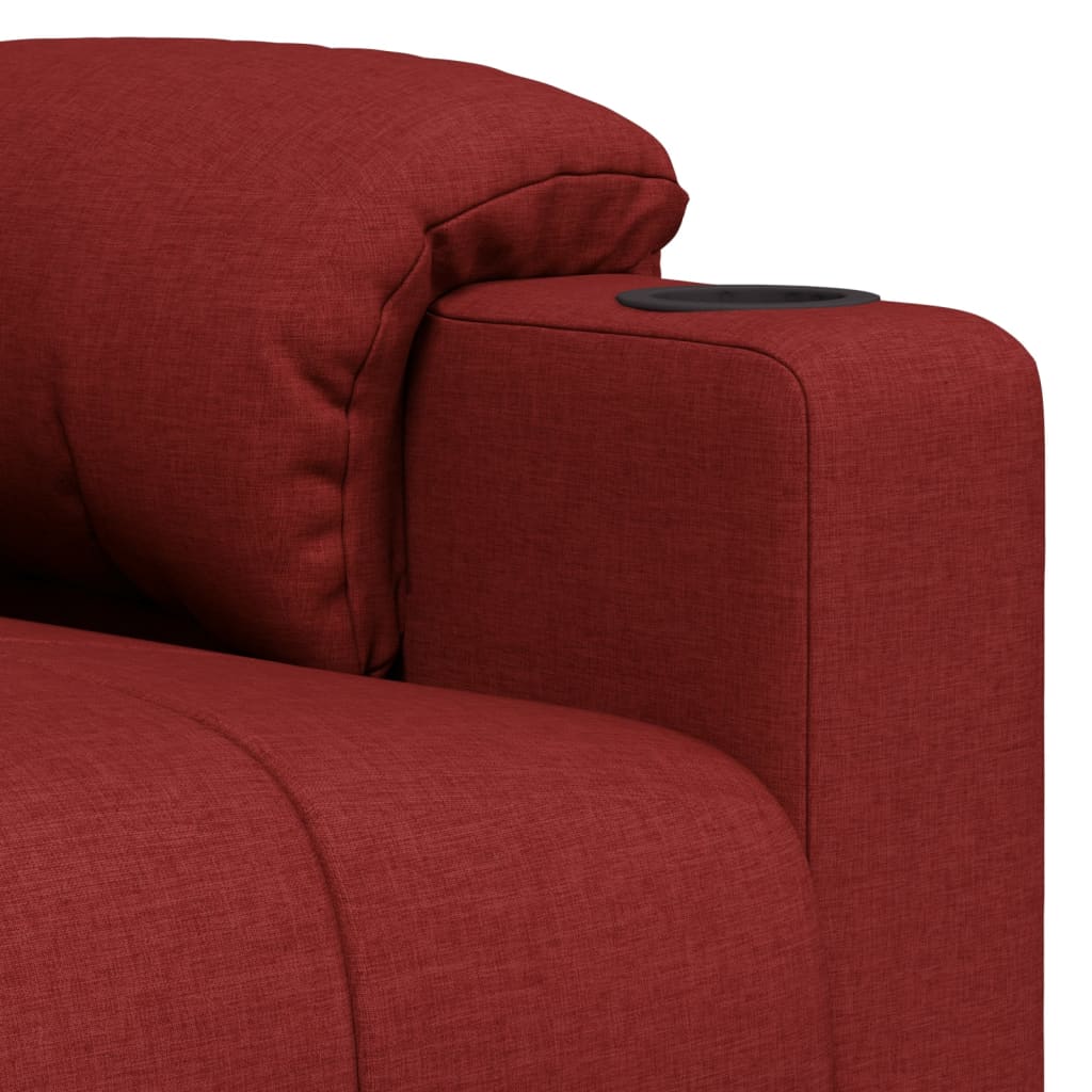 vidaXL Massage Chair Wine Red Fabric