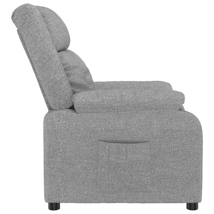 vidaXL Recliner Chair Light Grey Fabric
