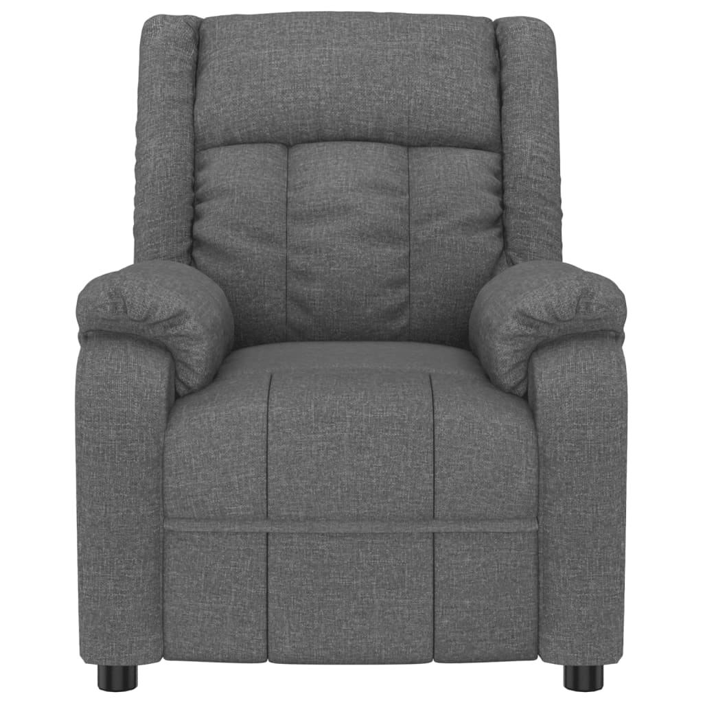 vidaXL Recliner Chair Dark Grey Fabric