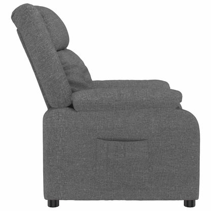 vidaXL Recliner Chair Dark Grey Fabric