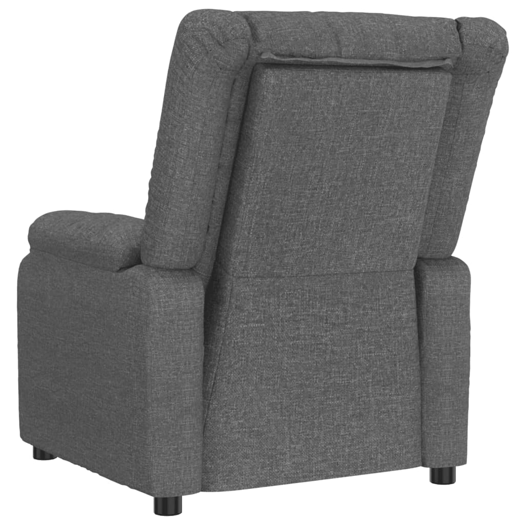 vidaXL Recliner Chair Dark Grey Fabric