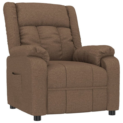 vidaXL Recliner Chair Brown Fabric