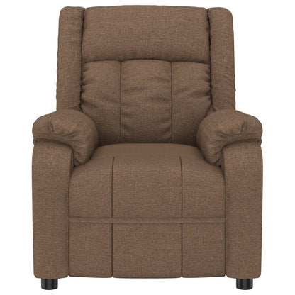 vidaXL Recliner Chair Brown Fabric