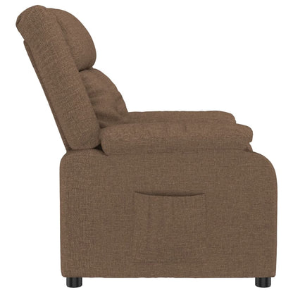 vidaXL Recliner Chair Brown Fabric