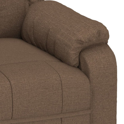 vidaXL Recliner Chair Brown Fabric