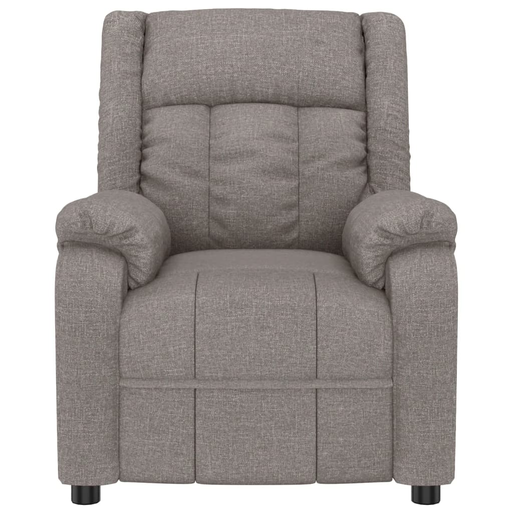 vidaXL Recliner Chair Taupe Fabric