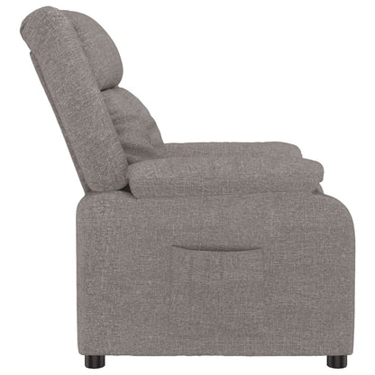 vidaXL Recliner Chair Taupe Fabric