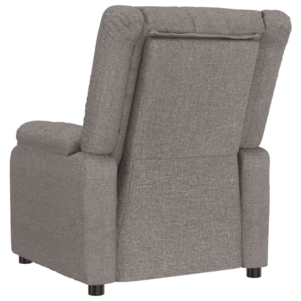 vidaXL Recliner Chair Taupe Fabric