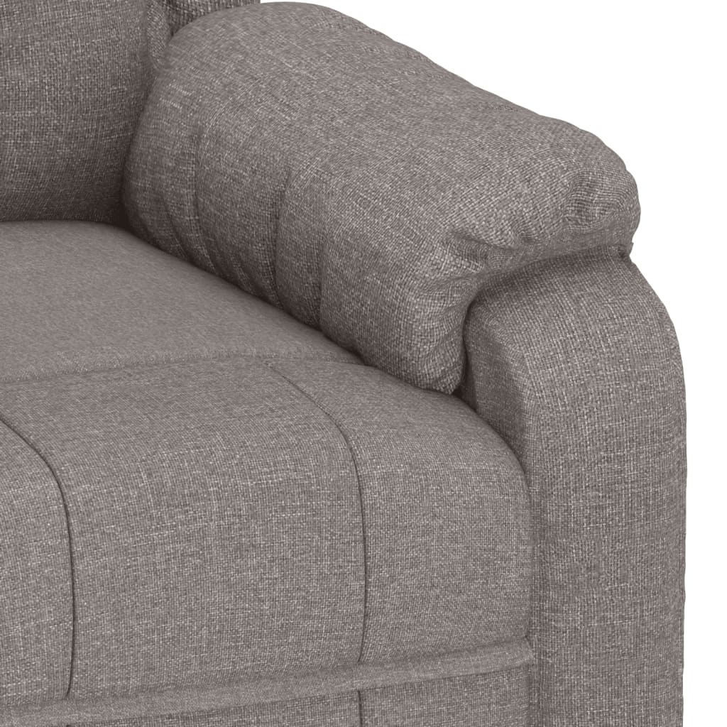 vidaXL Recliner Chair Taupe Fabric