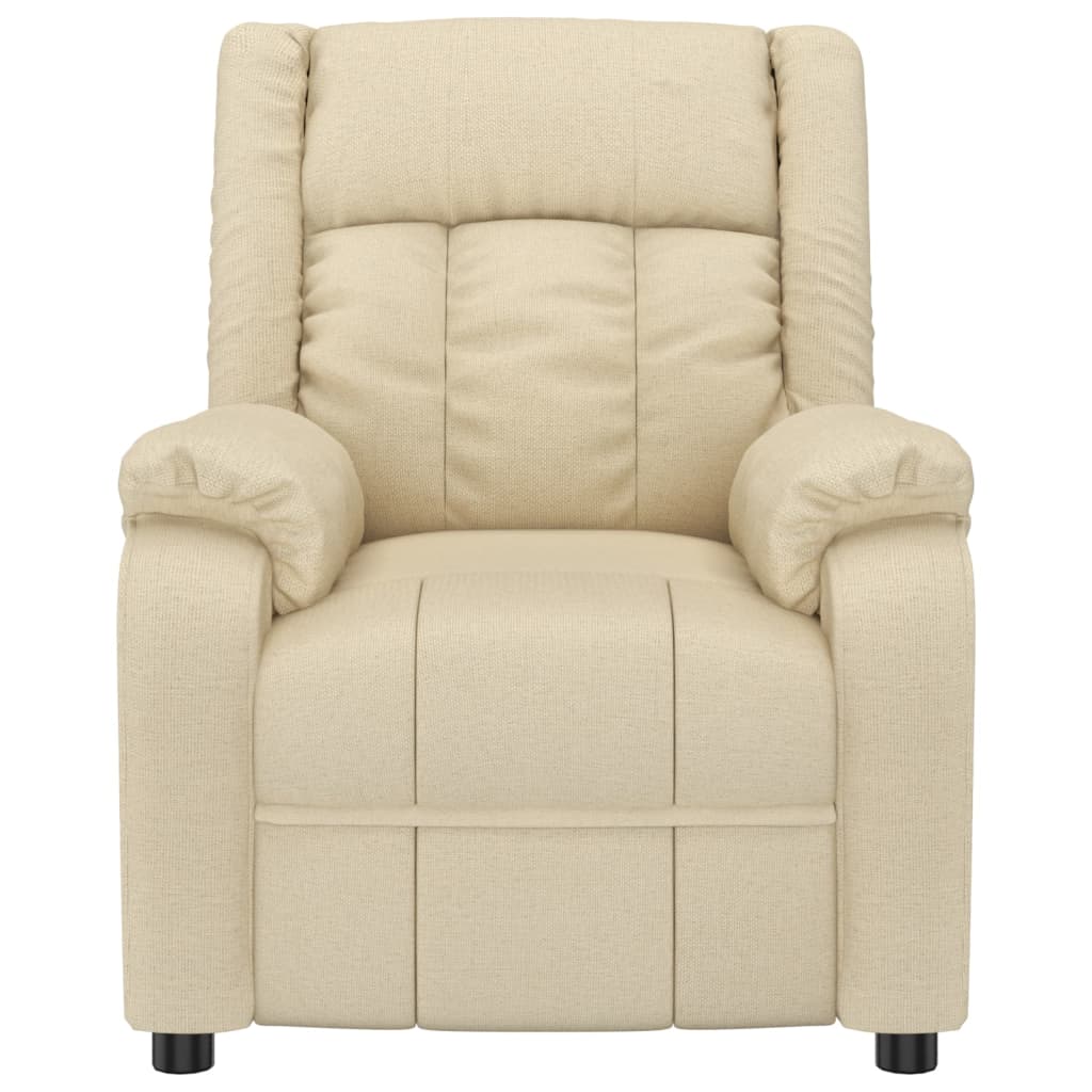 vidaXL Recliner Chair Cream Fabric