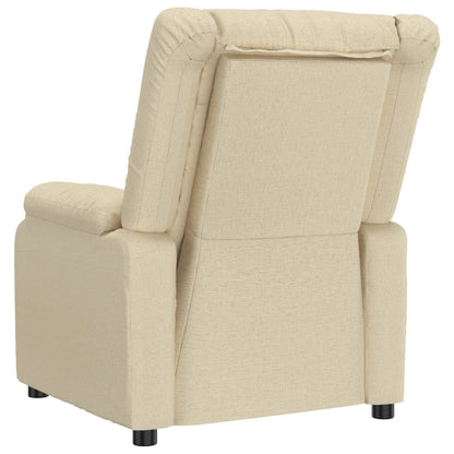 vidaXL Recliner Chair Cream Fabric