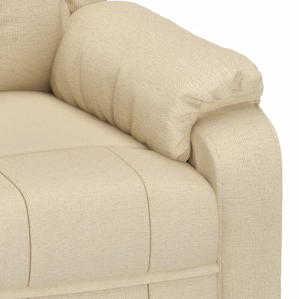 vidaXL Recliner Chair Cream Fabric