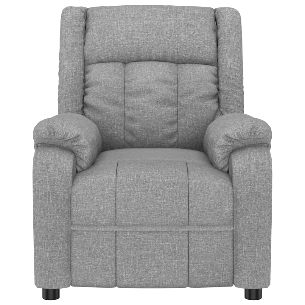 vidaXL Massage Chair Light Grey Fabric