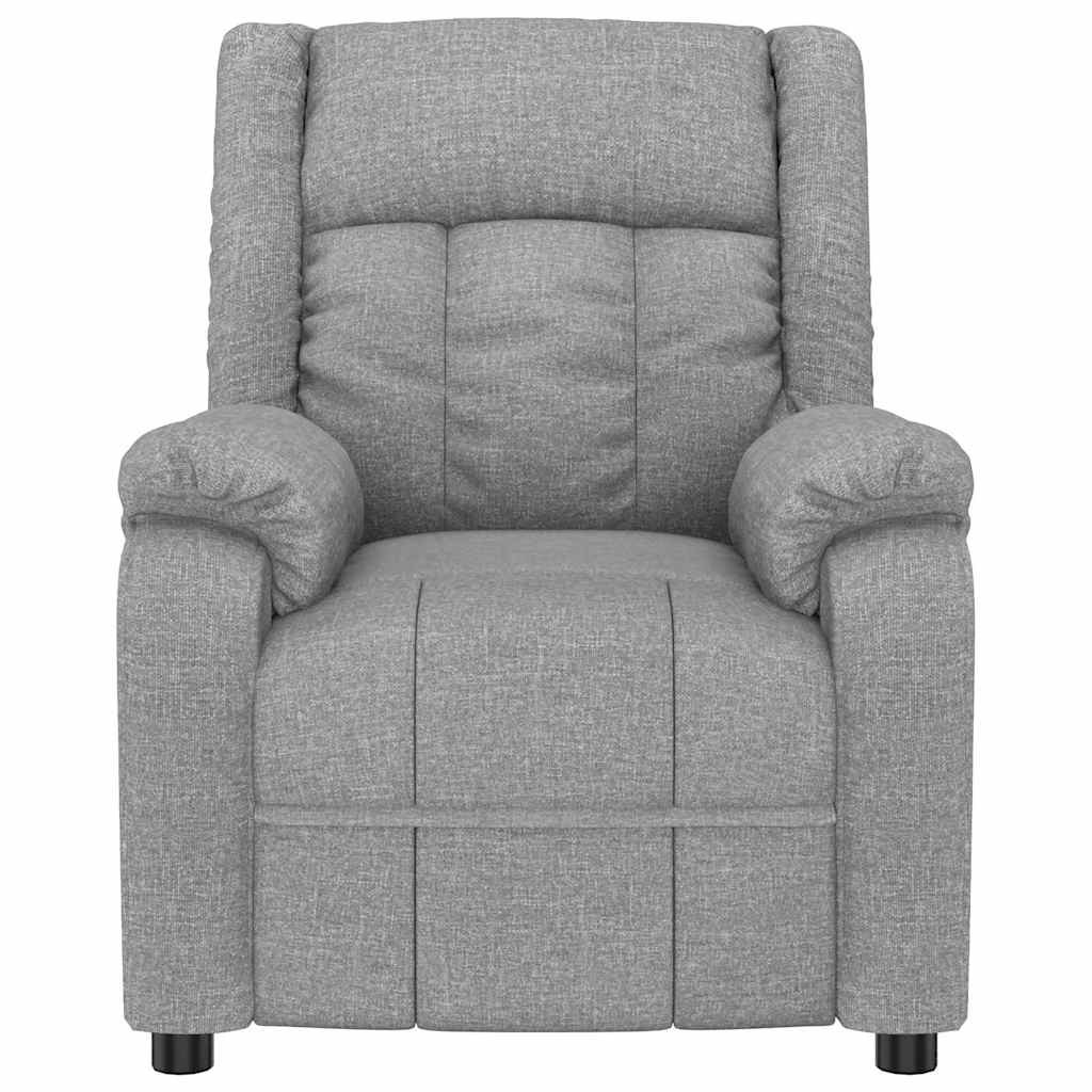 vidaXL Massage Chair Light Grey Fabric