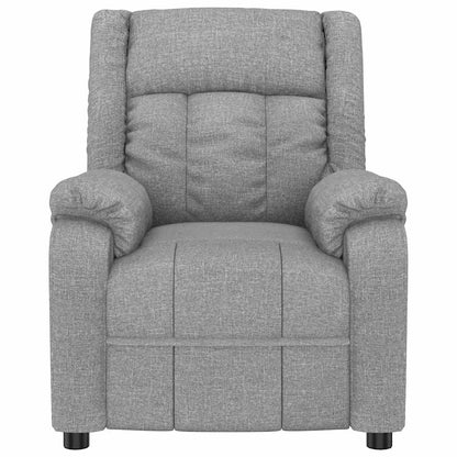 vidaXL Massage Chair Light Grey Fabric