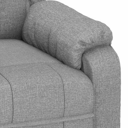 vidaXL Massage Chair Light Grey Fabric