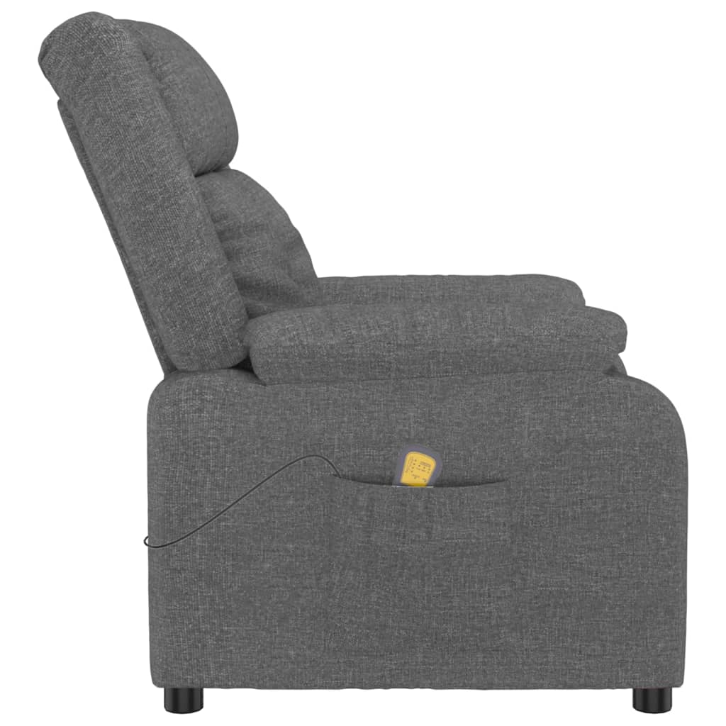 vidaXL Massage Chair Dark Grey Fabric