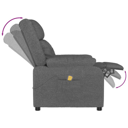 vidaXL Massage Chair Dark Grey Fabric