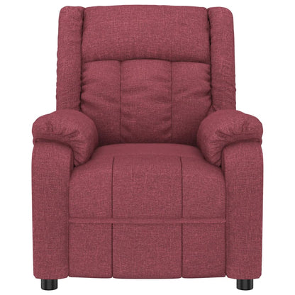 vidaXL Massage Chair Wine Red Fabric