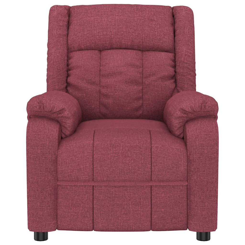 vidaXL Massage Chair Wine Red Fabric