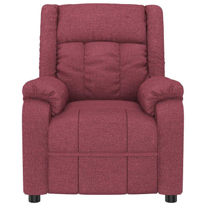 vidaXL Massage Chair Wine Red Fabric