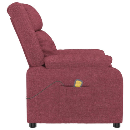 vidaXL Massage Chair Wine Red Fabric