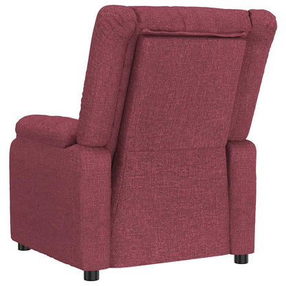 vidaXL Massage Chair Wine Red Fabric