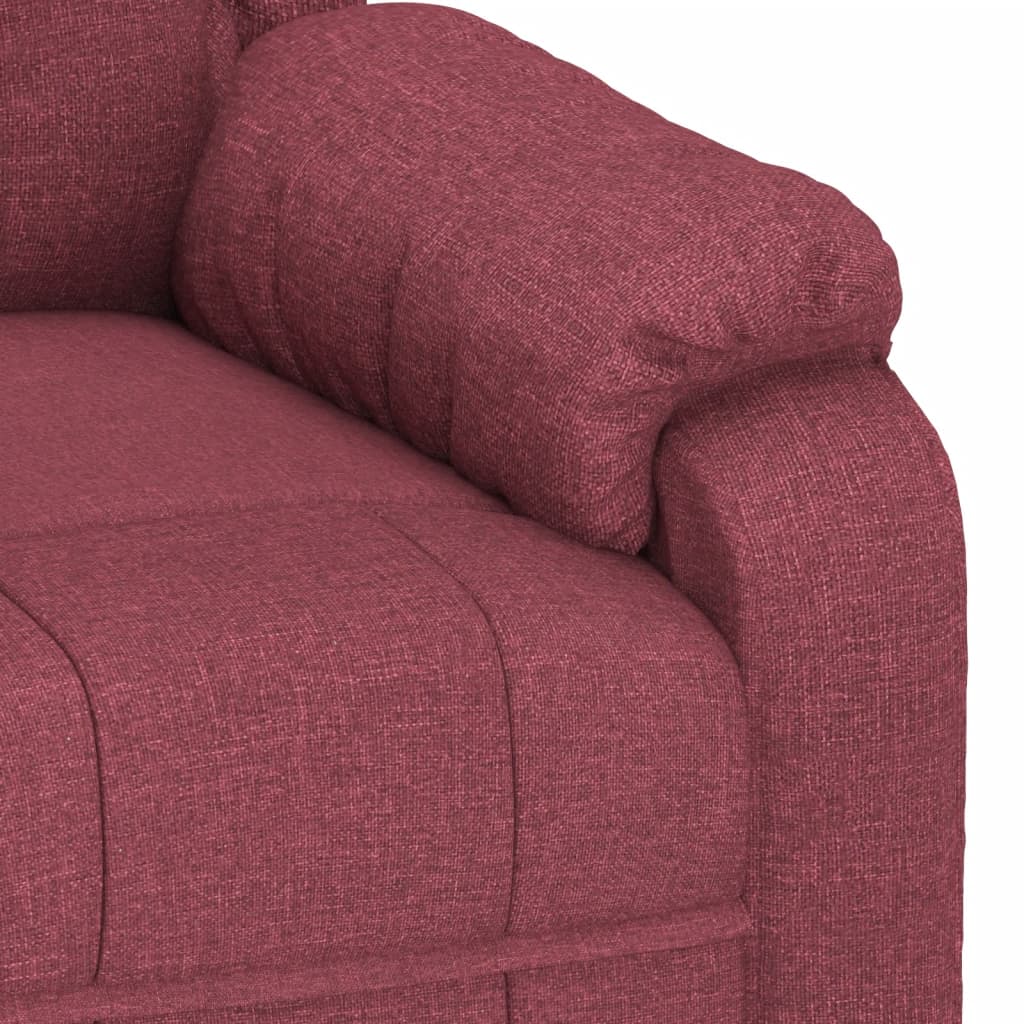 vidaXL Massage Chair Wine Red Fabric