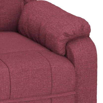 vidaXL Massage Chair Wine Red Fabric