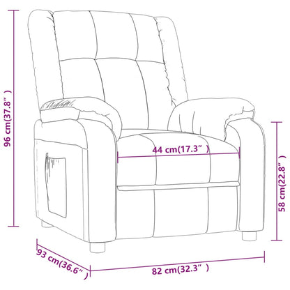 vidaXL Massage Chair Wine Red Fabric